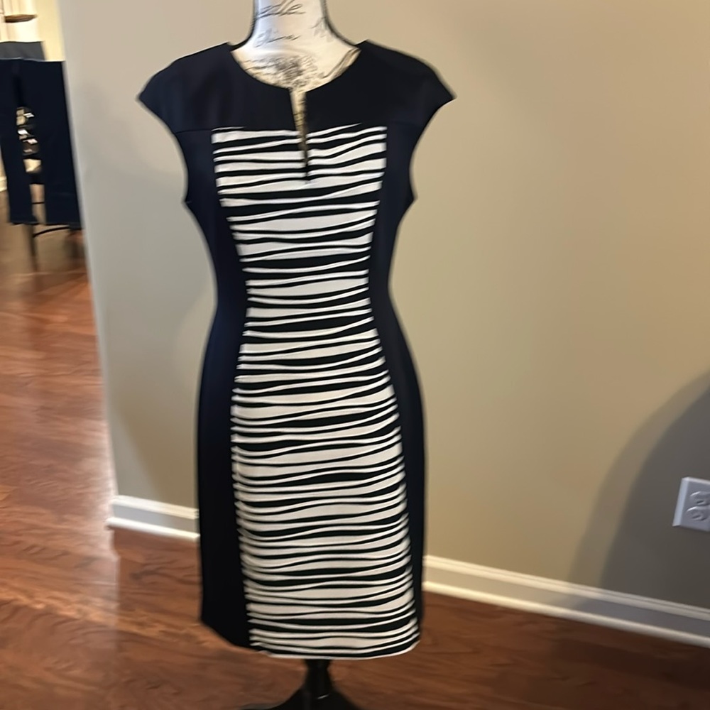 Blue & white dress, size 8